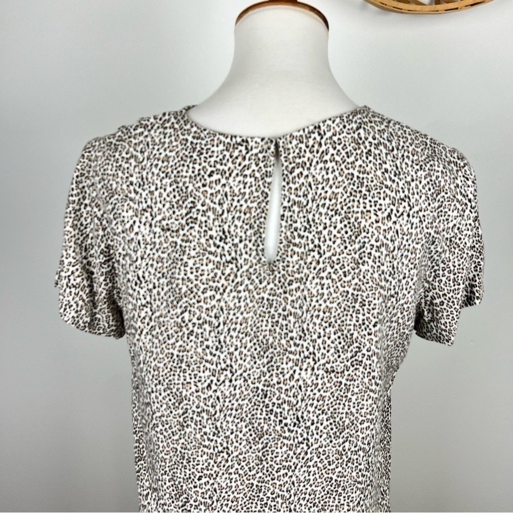 Jenni Kayne Leopard Print Viscose Shift T-Shirt Dress Size M - Picture 11 of 13